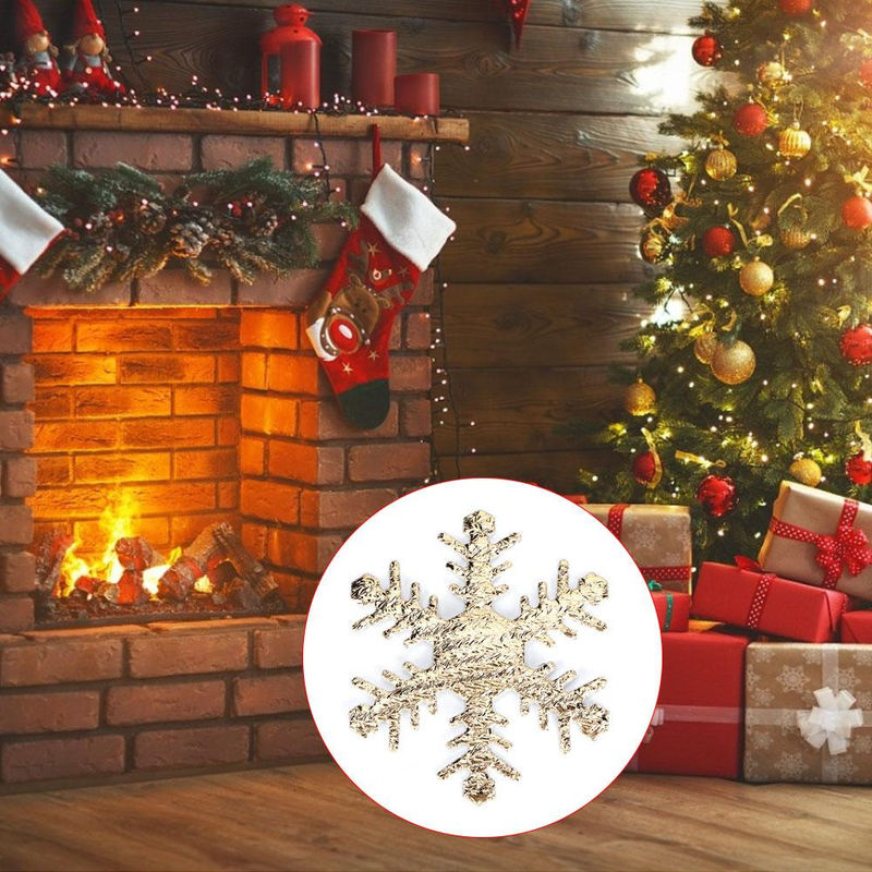 GoolRC 200 Stück Weihnachts Schneeflocken Tischkonfetti aus Vliesstoff in Gold für Partydekoration - Bild 4