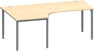 Schäfer Shop Genius Winkelschreibtisch MODENA FLEX 90 Grad mit Ansatz links, Breite: 200 cm, Farbe: Ahorn/Anthrazit - Bild 1