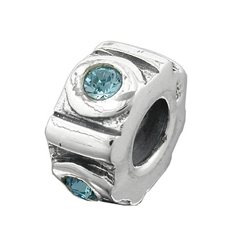 SIGO Bead Aqua, 925 Silber, Kristall, Zirkonia, Unisex - Bild 1