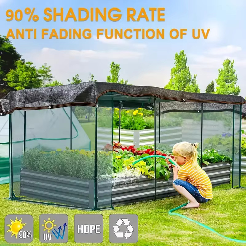 Eaststararp Multi-Shade-Netz Sonnensegel aus Polyethylen mit 90 % UV-Schutz, Schwarz, Rechteckig - Bild 3