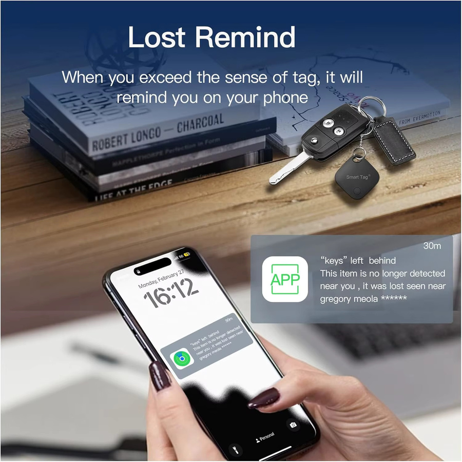 RSH Bluetooth GPS-Tracker IP54 in Weiß für Apple Find My als AirTag-Ersatz zur Ortung von Schlüsseln, Geldbörsen, Fahrrädern und Haustieren - Bild 4