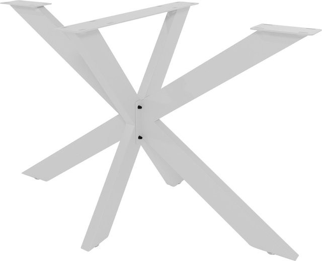 TPFLiving Tischbeine Bilan M Industrial X-Frame aus Metall in Weiß, H: 71 cm, B: 120 cm, T: 68 cm - Bild 1