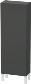 Duravit L-Cube Halbhochschrank in Graphit Matt mit Glastüren, B/T/H: 50 x 24,3 x 132 cm - Bild 1