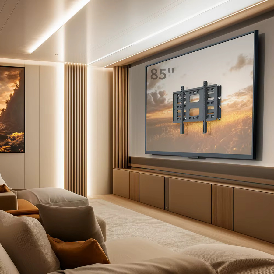 unho Full Motion TV-Wandhalterung für 40–85 Zoll mit Gelenk-Doppelarm, Schwarz - Bild 6