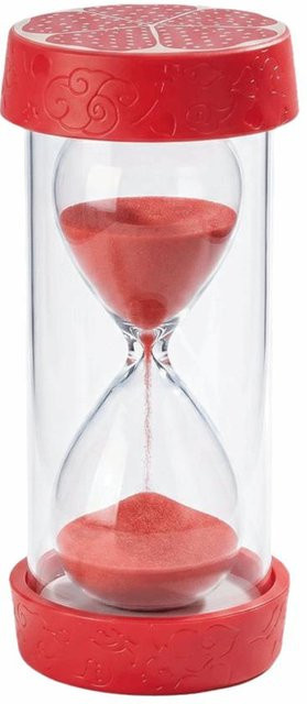 Huipang Sanduhr Timer Passion Fruit Design, 3-Minuten-Sanduhr in Bunt und Rot, moderne Tisch-Sanduhr aus Glas und Kunststoff - Bild 1