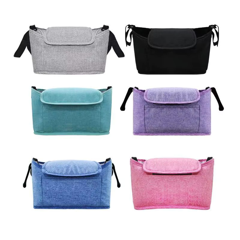 KAIGUANG Wickeltasche für den Kinderwagen als Organizer-Tasche mit Griffen und Umhängefunktion in Grau und Schwarz - Bild 4