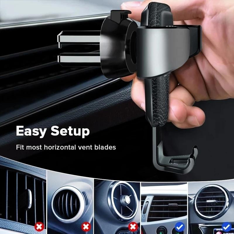 Handyhalterung für Lüftungsschlitz passend für Volvo XC90 V90 V60 XC60 V40 S80 S60 S90 C40 XC40 V70 XC70 C30 C70 Schwarz - Bild 4