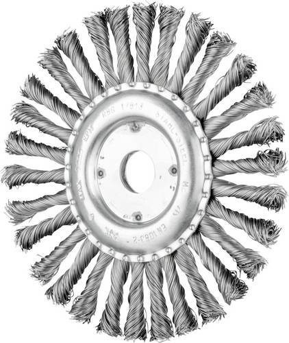 PFERD COMBITWIST Rundbürste gezopft für Winkelschleifer, Stahl-Draht-Ø 0,50 mm, Farbe Silber, Durchmesser: 178 mm, Breite: 13 mm, Bohrung: 22,2 mm, 10er Packung - Bild 1