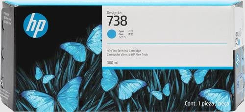 HP 738 Tintenpatrone Cyan für DesignJet T950, 300 ml - Bild 1