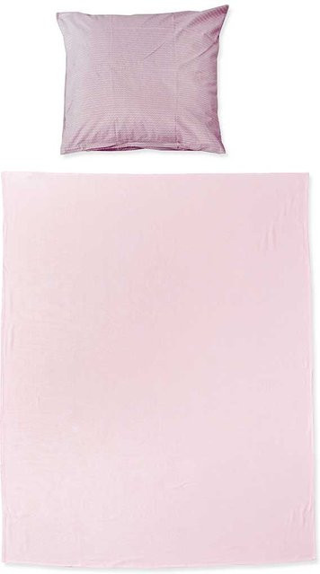 PRIMERA Summer-Set aus Baumwolle mit Sommertuch und Kissenbezug in Pink, B/T: 150 x 200 cm und 80 x 80 cm - Bild 1