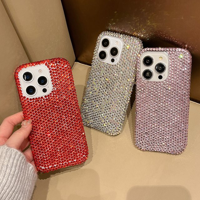 KASONPAI Glitzer Handyhülle mit Diamant-Kristall für iPhone 11 bis iPhone 17 Pro Max, Stoßfestes Back Case Cover - Bild 1