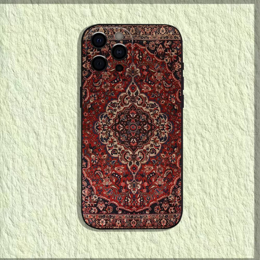 Stoßfeste Handyhülle mit persischem Blumenmuster für iPhone Modelle von 7 bis 17 Pro Max und SE - Bild 2