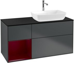 V&B Waschtischunterschrank Finion in Mattblau lackiert, Breite: 120 cm, Tiefe: 50,1 cm, Höhe: 50,1 cm - Bild 1