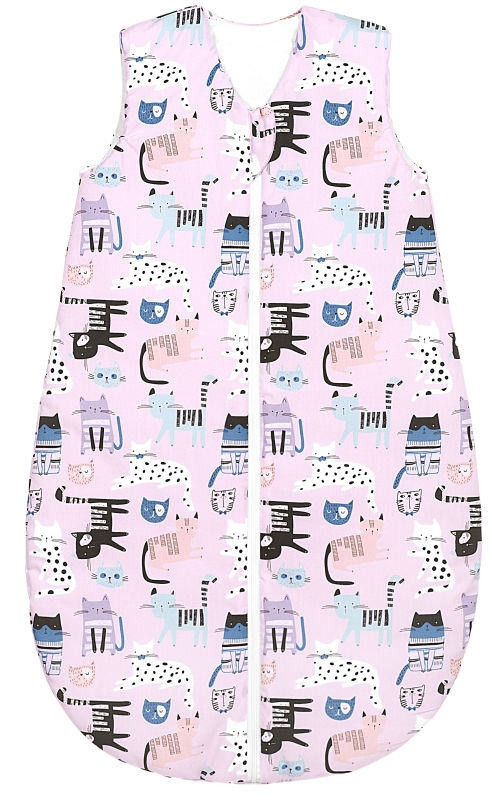 Odenwälder Schlafsack Basic Cats Pretty Pink mit Baumwolle und Faser, Breite: 70 cm - Bild 1