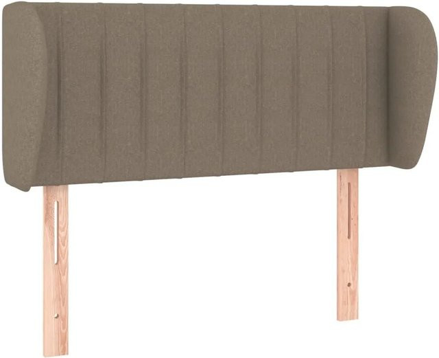 vidaXL Kopfteil mit Ohren in Taupe, gepolstertes Stoff-Kopfteil für dein Schlafzimmer, B/T/H: 93 x 23 x 78/88 cm - Bild 1