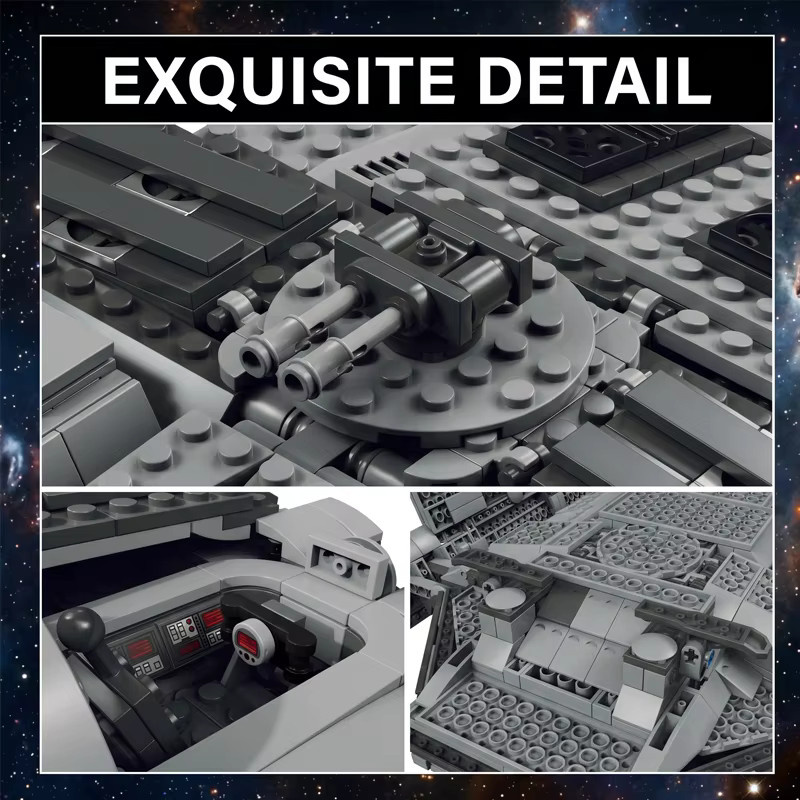 barweer Space War Frachtfahrzeug-Bausatz, Modulares Raumschiff-Modell, 1730 Teile, ab 14 Jahren - Bild 2