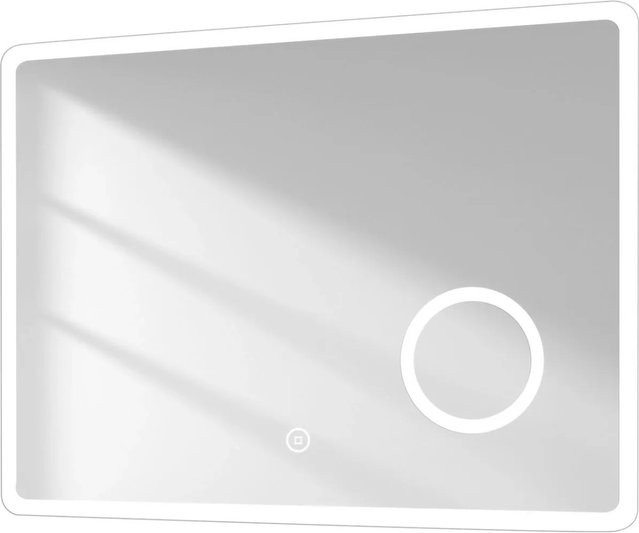 Emke LED Badspiegel mit 3-facher Vergrößerung, dimmbar, Weiß, B: 80 cm, H: 60 cm - Bild 1