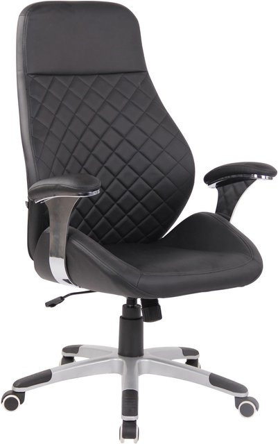 TPFLiving Bürostuhl Lyka in Schwarz aus Kunstleder mit Armlehnen und Rollen, B/T/H: 51 x 64 x 126 cm - Bild 1