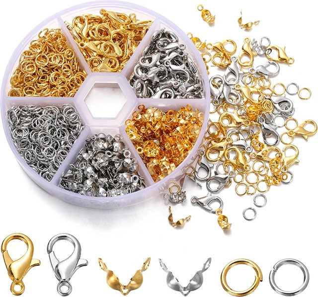YouYoungDifferent Schmuckherstellung Kit, Karabinerverschluss, Biegeringe, Crimps, Perlen, Armband, Halskette, Zubehör - Bild 1