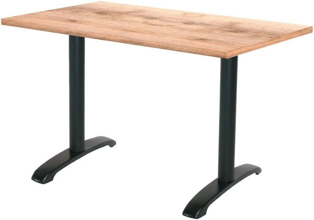 RestooTab Tisch Bazila rechteckig in Eiche und Schwarz, B/T/H: 120 x 70 x 74 cm - Bild 1