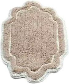 Home Textile Star Badezimmerteppich aus Plüsch in Beige, weich und saugfähig, anti-Rutsch und maschinenwaschbar, B/T: 60 x 40 cm - Bild 1