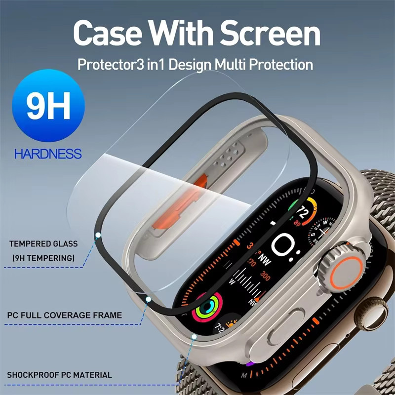 Apple Uhrenzubehör Glas+Hülle, Roségold, Edelstahl, Silikon - Bild 2