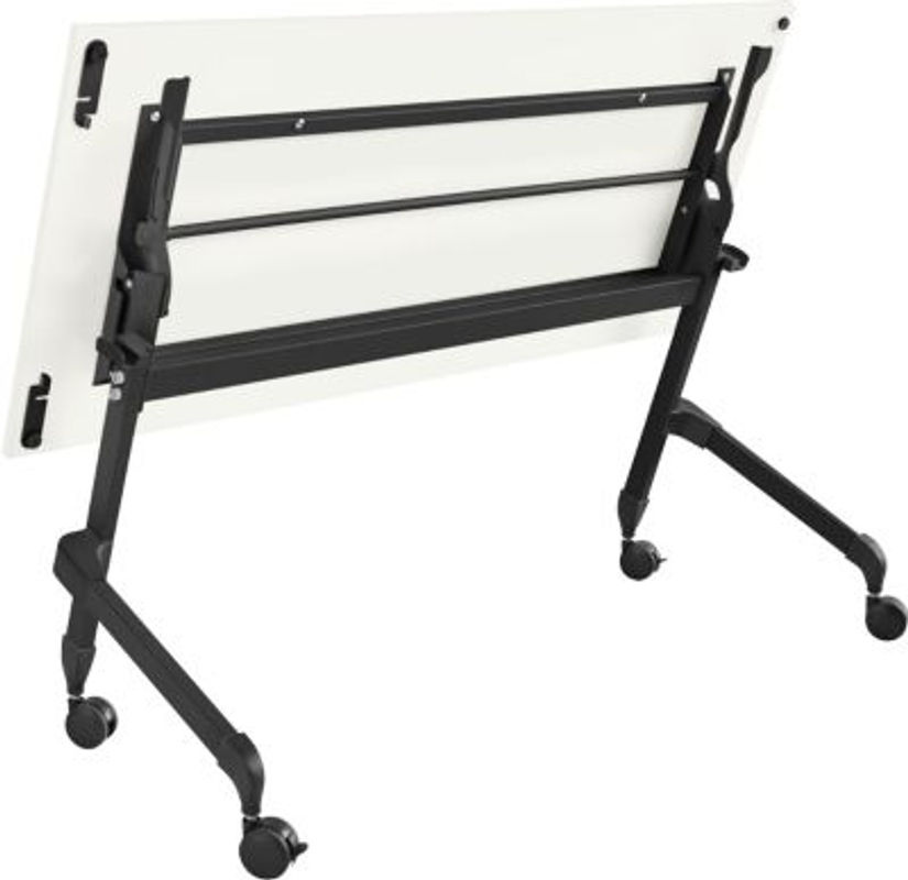 Schäfer Shop Select Klapptisch mit Rollen, Rechteck, B/T/H: 140 x 60 x 72 cm, weiß/schwarz - Bild 2