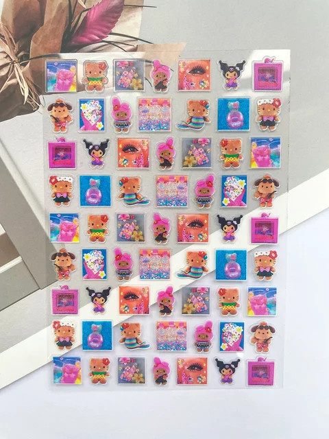 Sanrio Gepäckanhänger Aufkleber, Hello Kitty, PVC - Bild 1