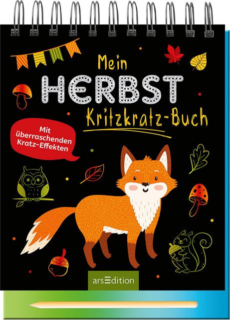 Ars Edition GmbH Mein Herbst-Kritzkratz-Buch, Natur, ab 5 Jahre - Bild 1