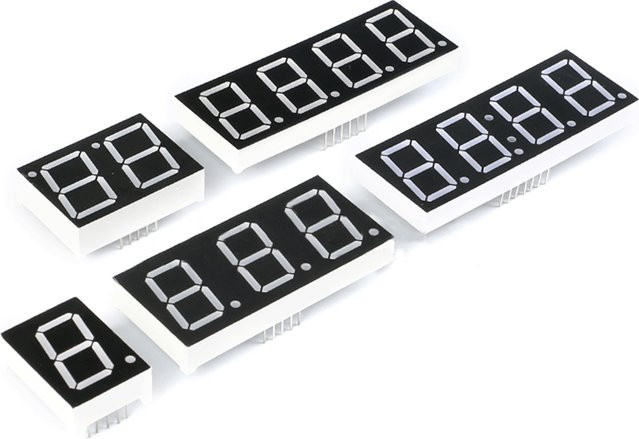 Si Tai&SH 2er Set LED 7-Segment-Anzeige 0,56 Zoll in Rot, gemeinsame Kathode oder Anode für digitale Ziffernanzeigen - Bild 1
