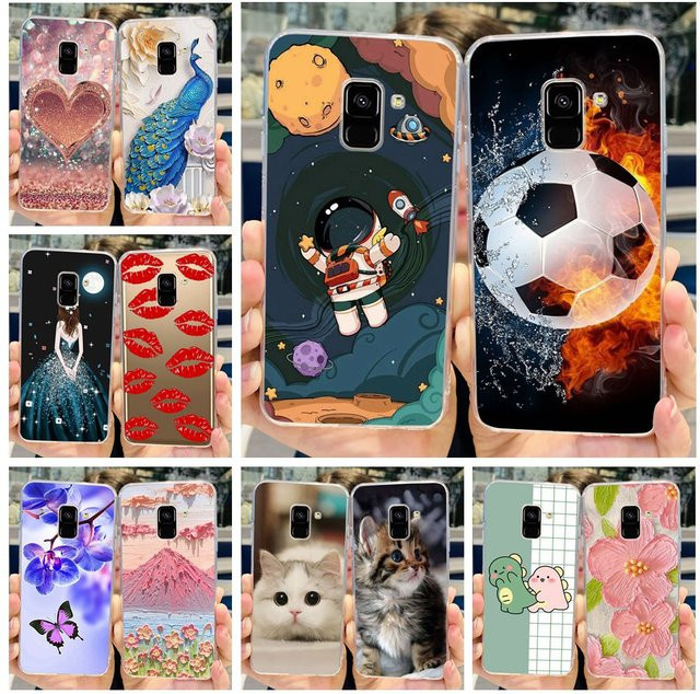 Samsung Galaxy A8 2018 SM-A530F und A8 Plus A8+ a730F Silikon Schutzhülle mit Design in Multicolour - Bild 1