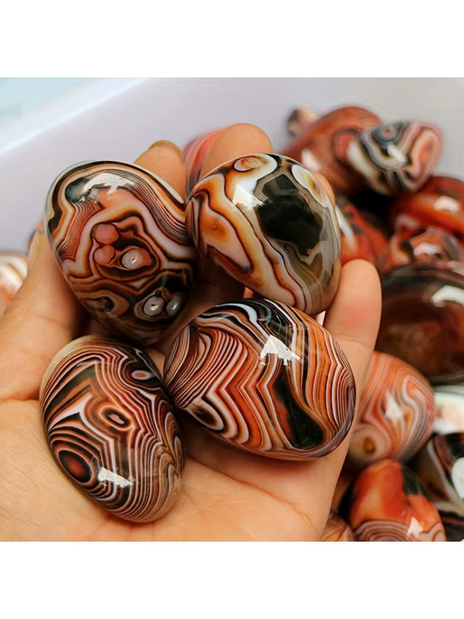 CrystalHola Handförmiger Quarz aus buntem Seidenachat und Sardonyx zur Reiki-Heimdekoration, Mehrfarbig - Bild 5