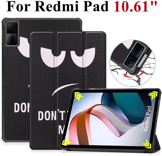 Xiaomi Redmi Pad Hülle 2022, Ultradünne Lederhülle mit Sleep-Wake-Funktion und Standfunktion, Schwarz - Bild 1