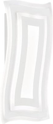 Fischer & Honsel LED Wandleuchte Gorden in Weiß aus Metall und Acryl, B/T/H: 22,0 x 5,5 x 22,0 cm - Bild 1