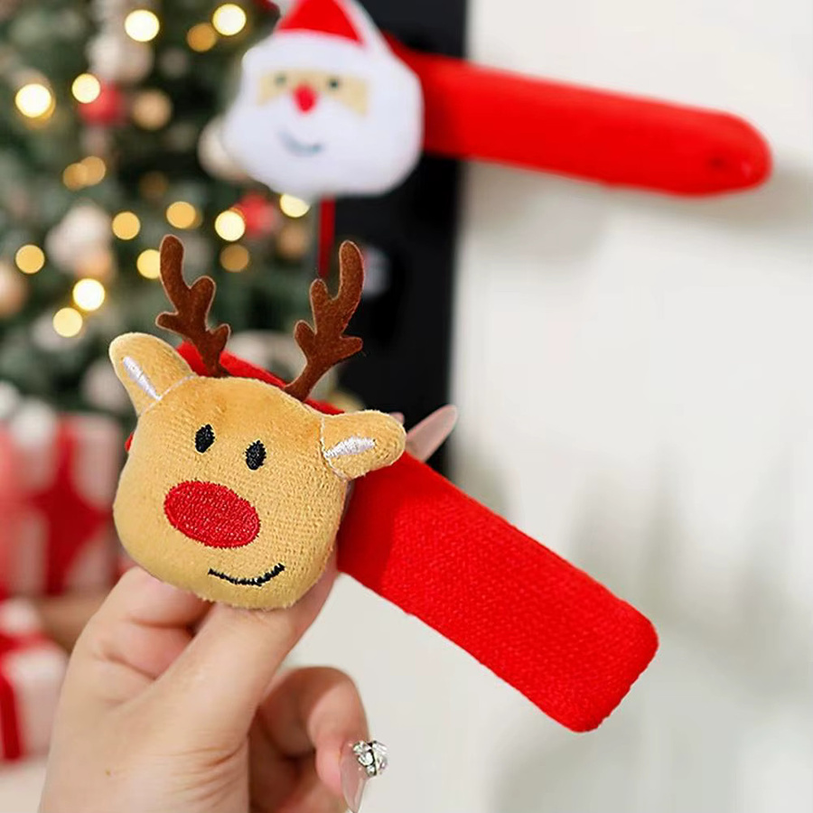 4er Set Weihnachtliche Santa Claus Türklinke Abdeckungen in Rot für deine Weihnachtsdekoration - Bild 2
