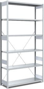 Bito Fachbodenregal Typ S in Silber, verzinkt, B/T/H: 105,8 x 42,4 x 250 cm, Grundbelastbarkeit 300 kg - Bild 1