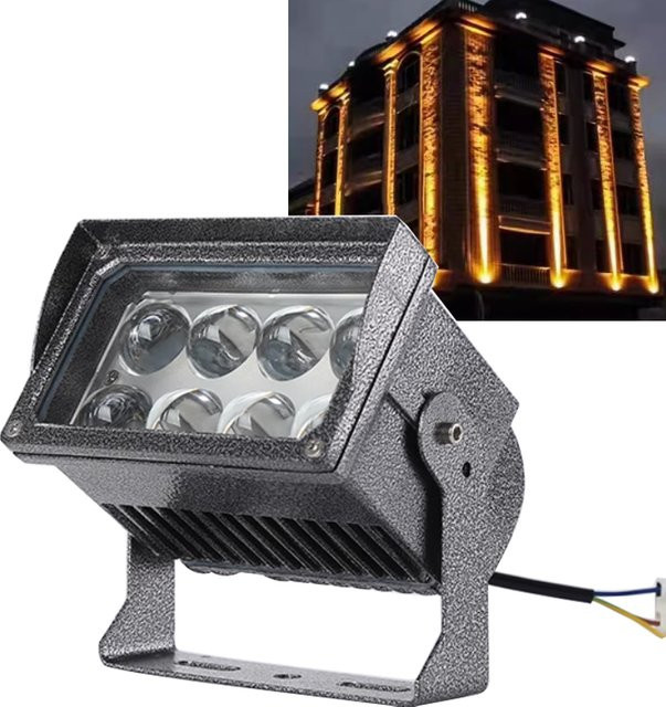 Getefu LED Wandfluter Außenbeleuchtung Weiß wasserdicht mit schmalem Strahl für den Garten - Bild 1