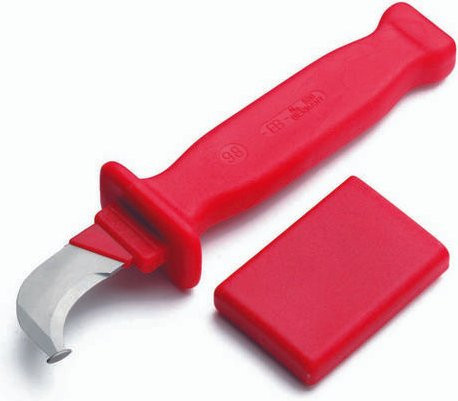 Cimco VDE-Kabelmesser 120046 mit Hakenklinge in Rot für Rundkabel - Bild 1