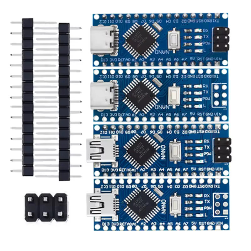AOKIN Nano 3.0 Controller mit CH340 USB-Treiber und ATmega328P in Blau mit USB-C Anschluss - Bild 4