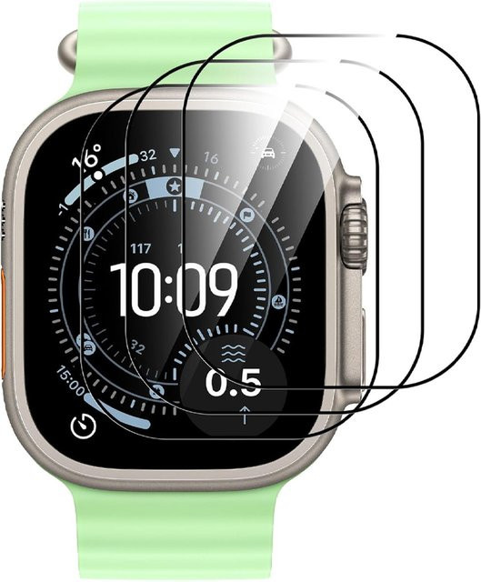 Displayschutzfolie für Apple Watch Ultra 3 49 mm, gehärtetes Glas - Bild 1