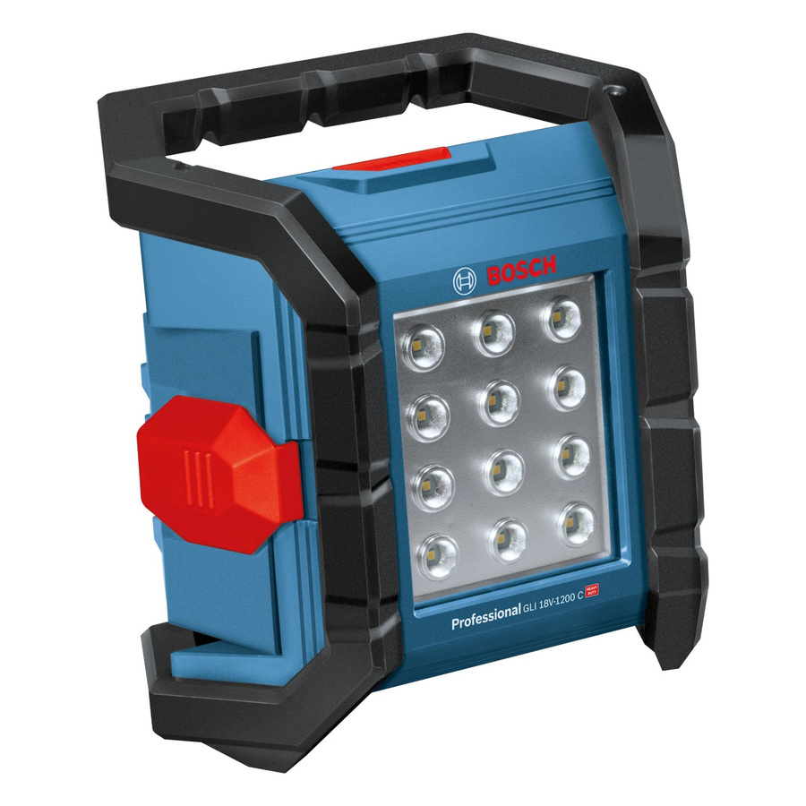 Bosch Professional GLI 18V-1200 C LED Baustrahler mit Bluetooth und Fernbedienung, 1200 lm, IP64, Blau/Schwarz - Bild 2