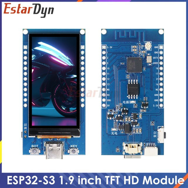 Estardyn ESP32-S3 Entwicklungsboard mit 1,9 Zoll LCD-Display ST7789 Auflösung 170x320 WiFi und Bluetooth 5.0 - Bild 1