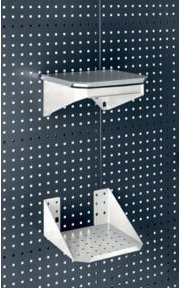 Bott Stützboden für Müllbeutelhalter für Lochplatten, Weiß, B: 31,0 cm, T: 31,0 cm, H: 15,0 cm - Bild 1