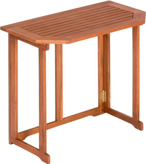Merxx Klapptisch aus Eukalyptusholz in Braun, B/T/H: 90 x 50 x 74 cm - Bild 1
