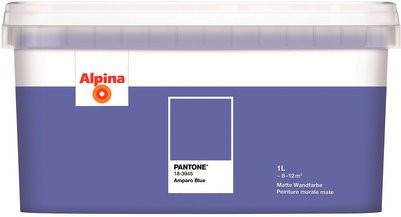 Alpina Wandfarbe Pantone Amparo Blue, matt, Blau, 1 l - Bild 1