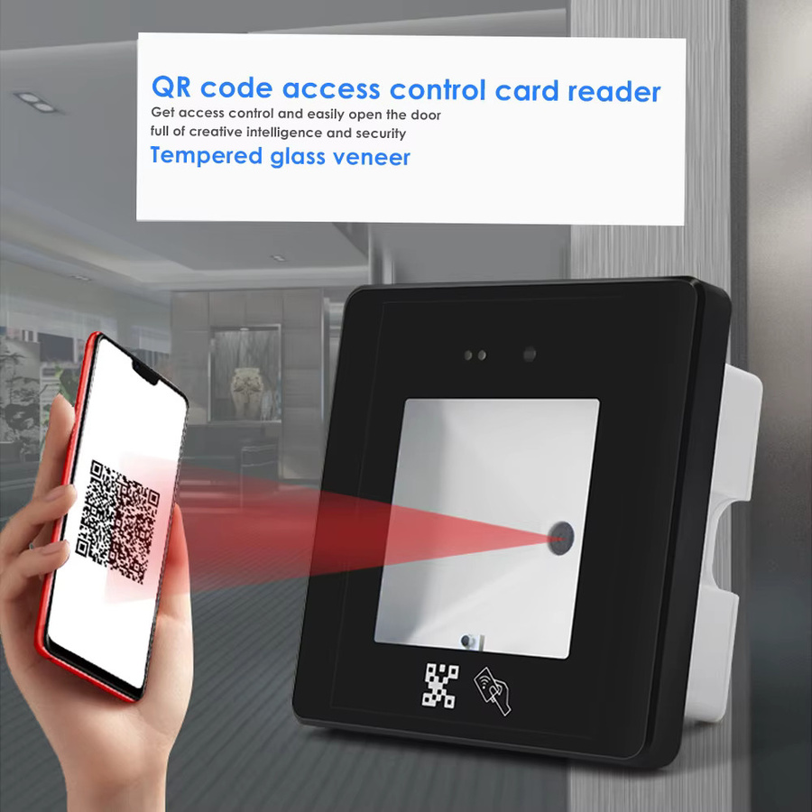 LUCKING DOOR RFID Barcode 2D QR Code Leser für Zugangskontrolle in Schwarz, B/H: 8,6 x 8,6 cm, mit USB RS232 RS485 Schnittstelle und 125Khz/13,56Mhz Unterstützung - Bild 4