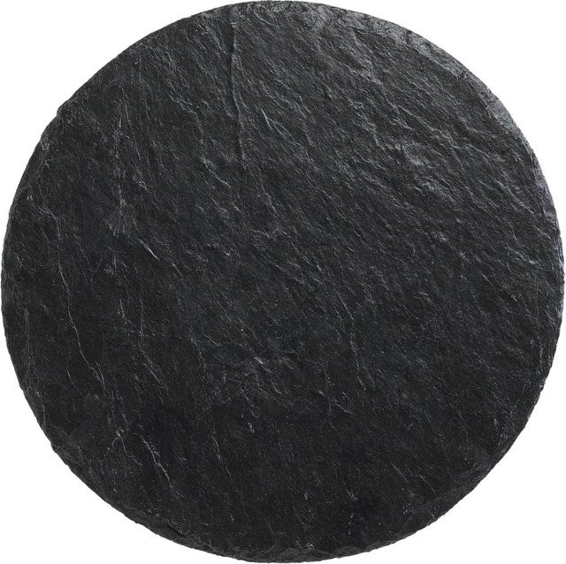 VEGA Schieferplatte Patara rund, schwarz, 2er Pack, Durchmesser: 15 cm, Höhe: 0,5 cm - Bild 1