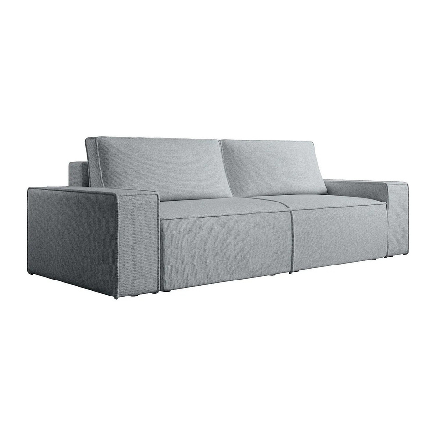 Vente-unique Schlafsofa Amelia in Grau mit Schlaffunktion und Armlehnen - Bild 2