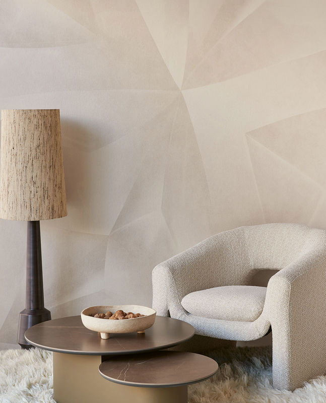 Eijffinger Mural Crystal Pearl Left abstrakte Fototapete aus Vlies in Beige - Bild 2