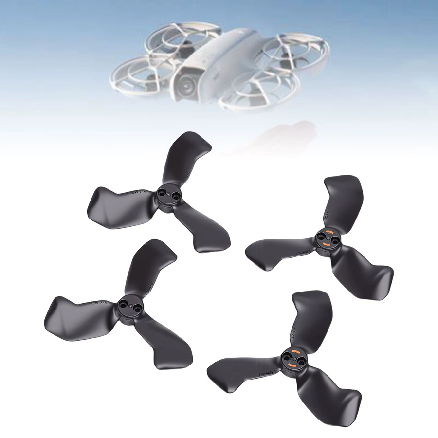 DJI NEO 2 Ersatzpropeller Set, 4 Stück 3-Blatt-Propeller in Schwarz, geräuscharm und leichtgewichtig - Bild 2